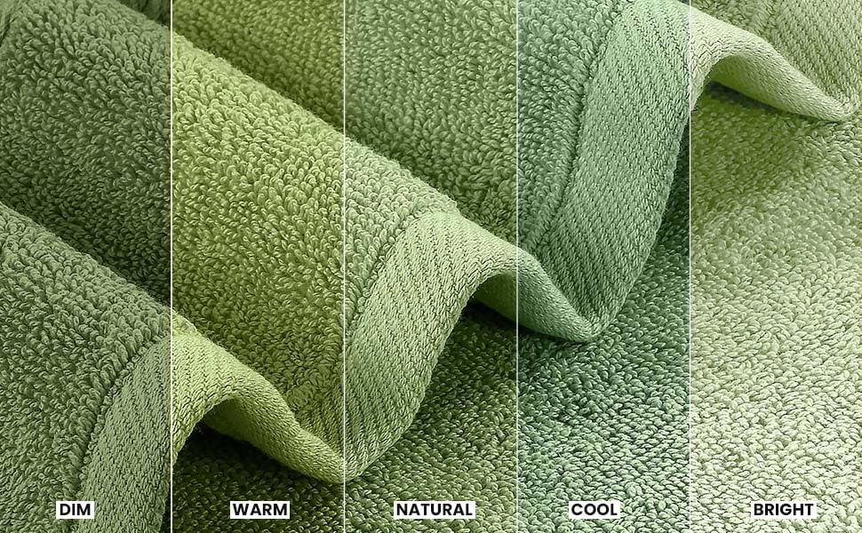 Utopia Towels sage green set brings a calming touch to any bathroom setup.