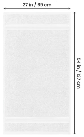 Utopia Towels Luxurious Bath Towels Set folded white for compact storage