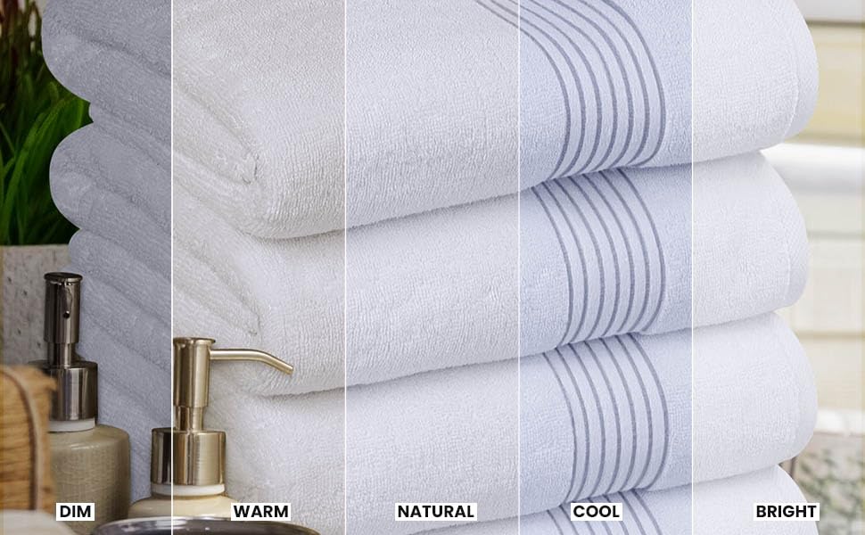 Utopia Towels Luxurious Bath Towels Set four-pack packaging emphasizes value