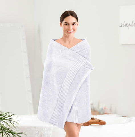 Utopia Towels Luxurious Bath Towels Set rolled stack for tidy storage