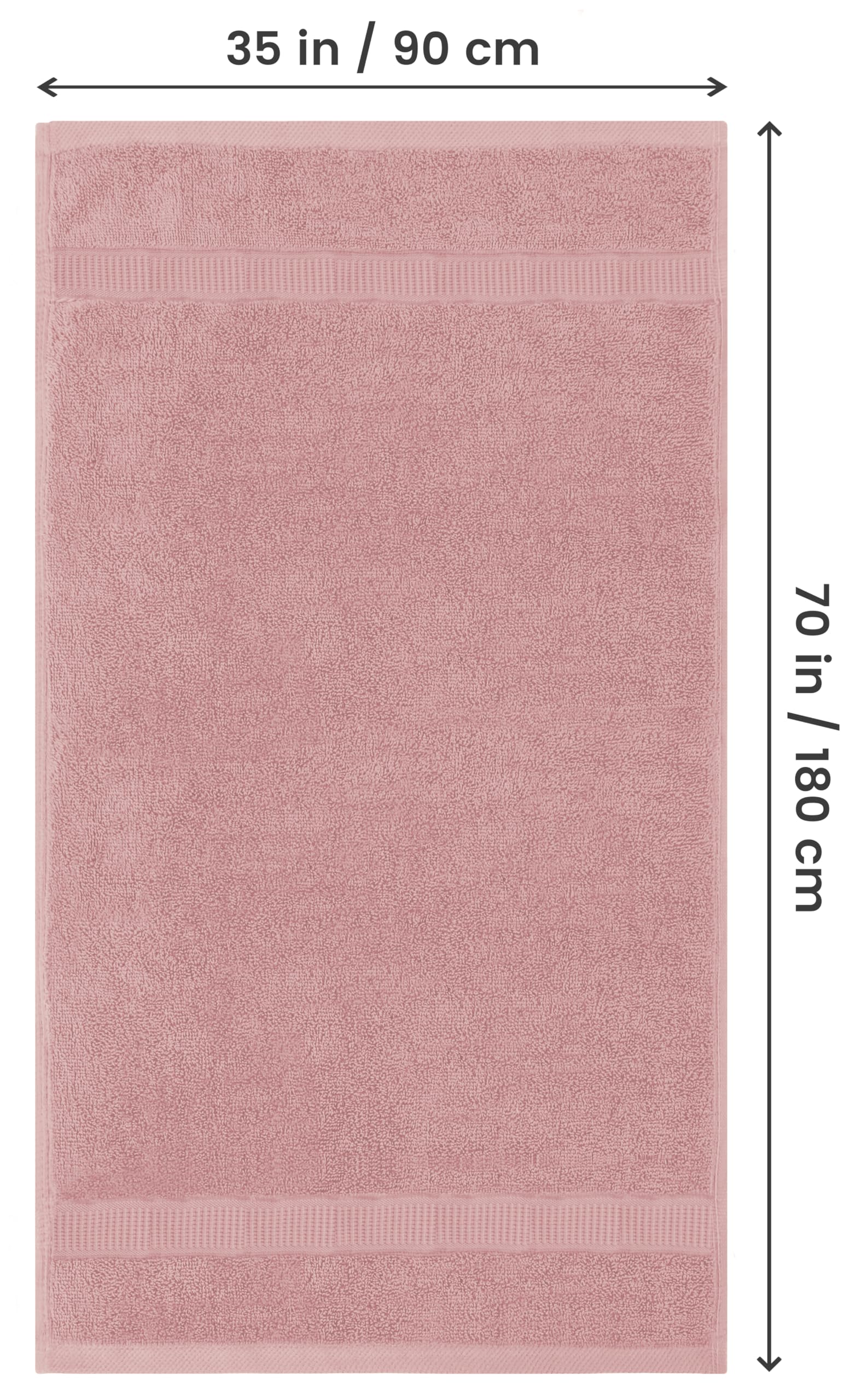 Utopia Towels Luxurious Jumbo Bath Sheet draped on model demonstrates generous coverage for post shower comfort.