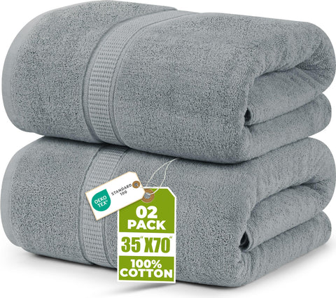 Utopia Towels jumbo bath sheet folded for storage and cozy post-shower wrap