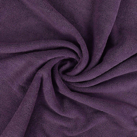 Utopia Towels edge hem detail plum bath sheet durability.