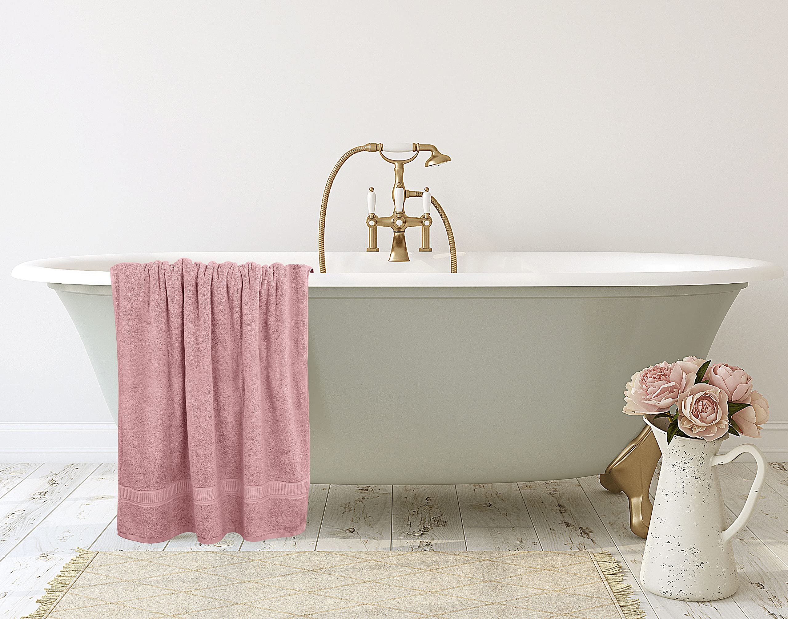 Utopia Towels Luxurious Jumbo Bath Sheet poolside dry illustrates ideal gym or spa day companion.