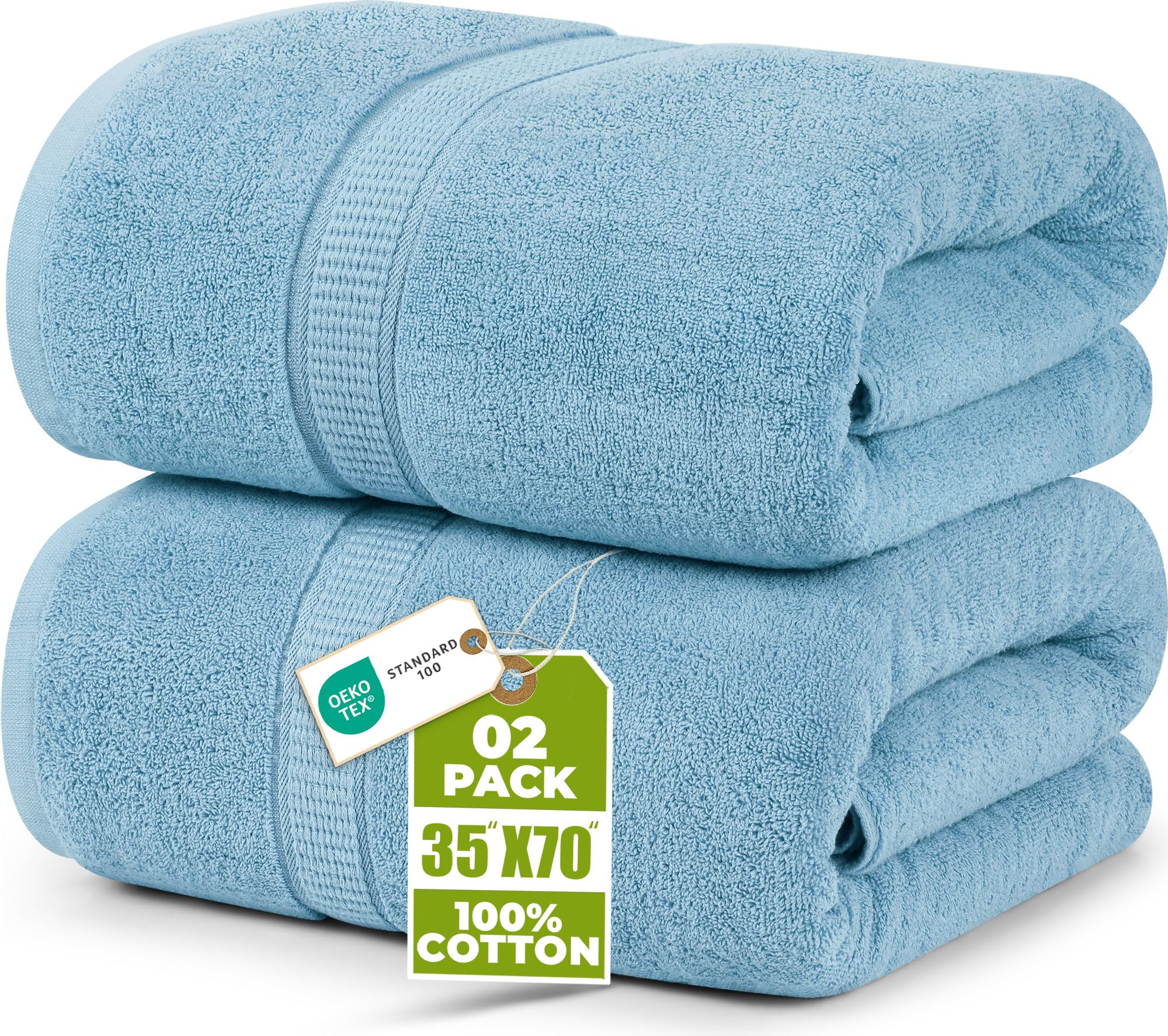 Utopia Towels Luxurious Jumbo Bath Sheet wrapped around for full coverage after a shower