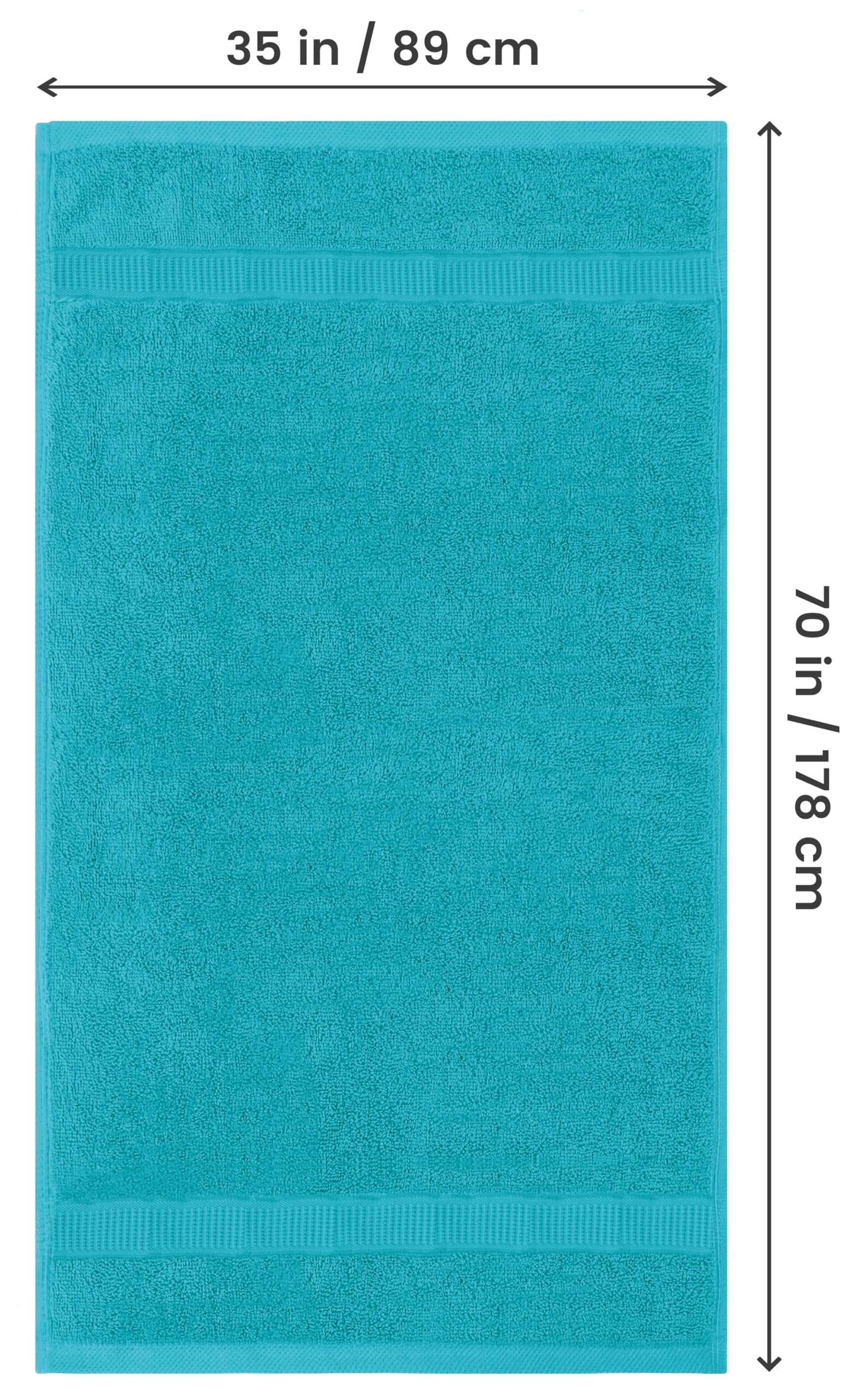 Utopia Towels bath sheet close-up of plush ring-spun cotton fibers for softness.