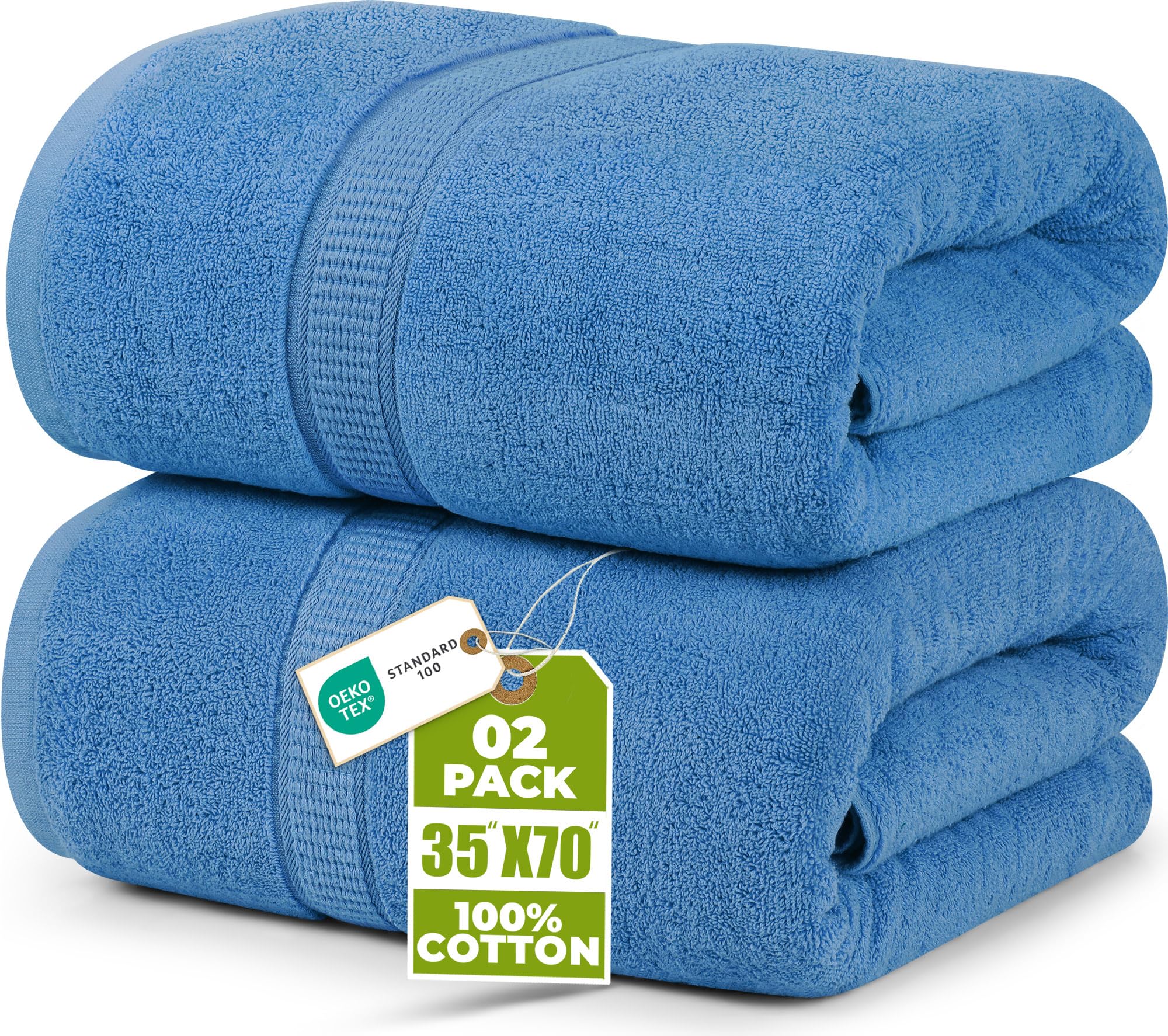 Utopia Towels jumbo bath sheet 35x70 for full body drying after shower.