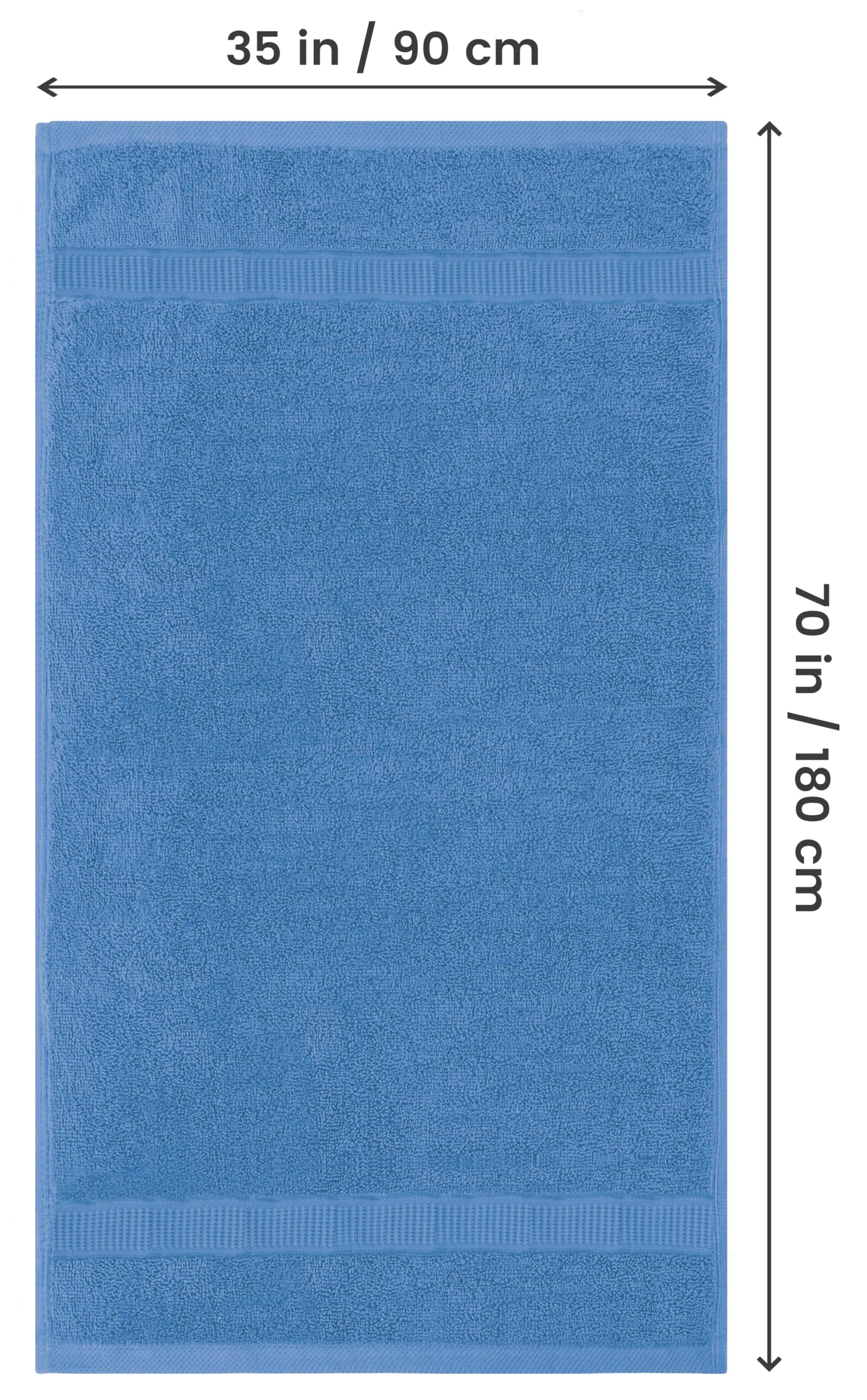 Utopia Towels luxurious 35x70 bath sheet emphasizes plush softness and absorbency.