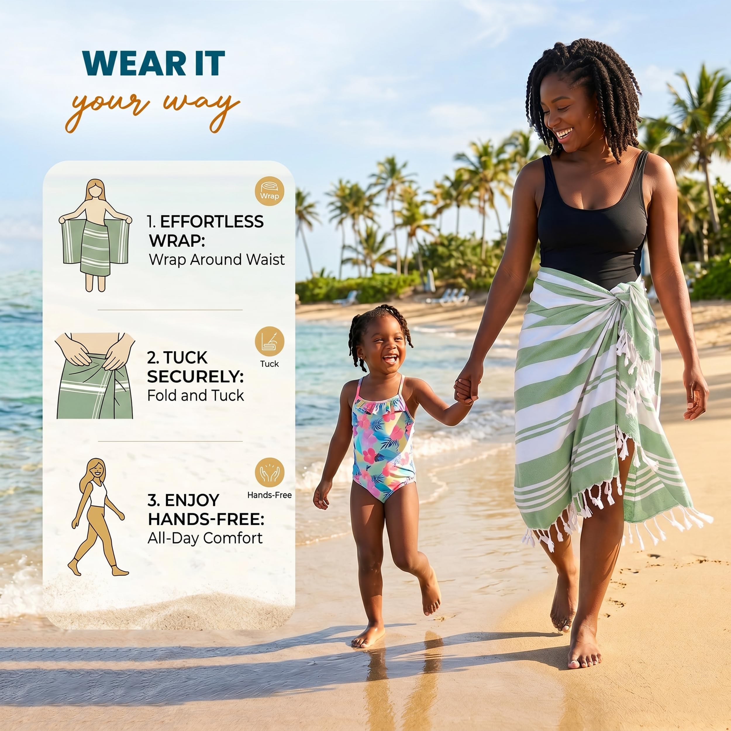 Utopia Towels machine-wash-safe for easy care after every outing.