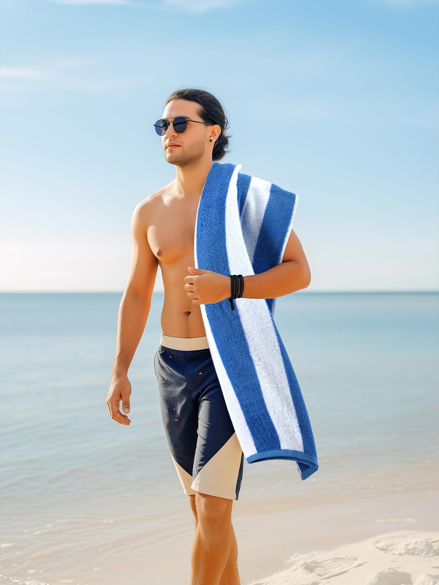 Utopia Towels soft-touch texture enhances comfort during sunbathing