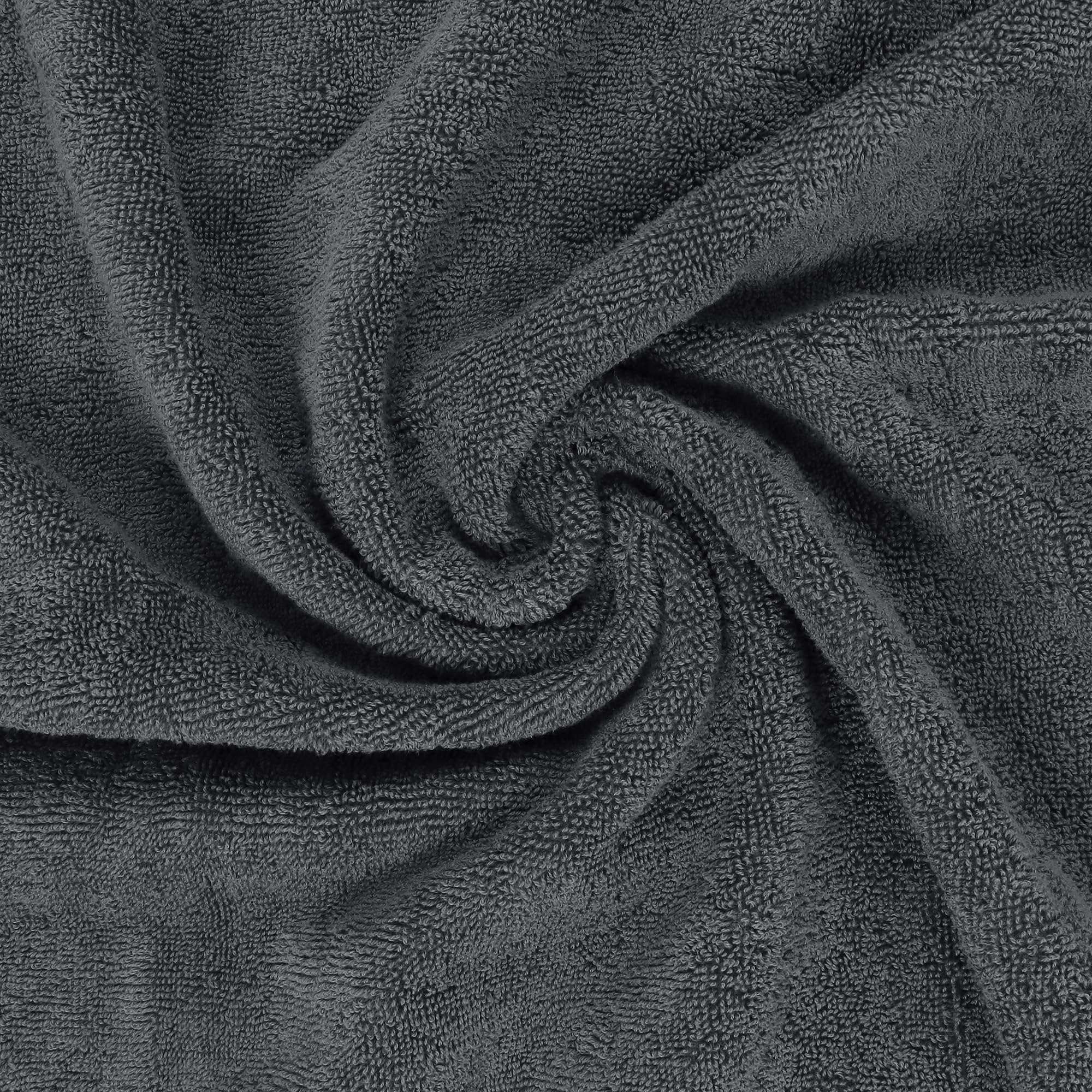 Utopia Towels Majestic Plush grey towel color complements bathroom decor