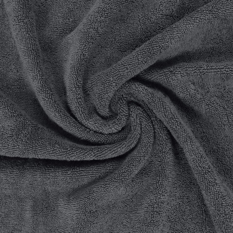 Utopia Towels Majestic Plush grey towel color complements bathroom decor
