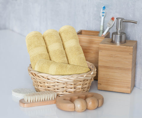 Utopia Towels multipurpose use scene, suitable for bathroom, gym, beach, and travel.