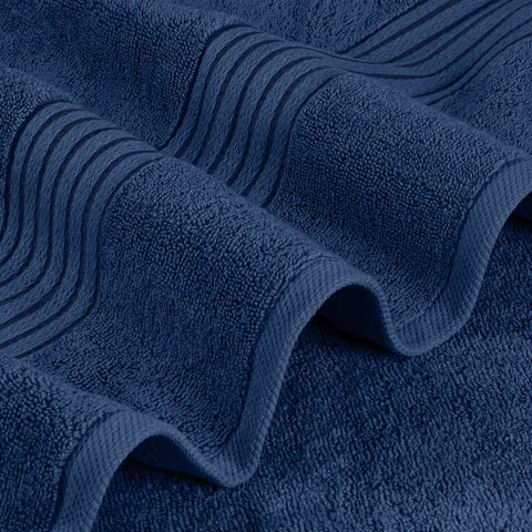 Utopia Towels navy towels drying after wash for quick use.