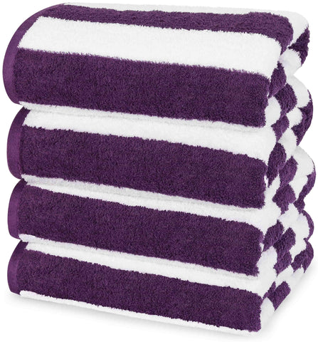 Utopia Towels pack of four cabana towels 30x60 inches for beach-ready lounging.