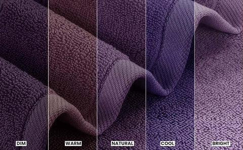 Utopia Towels plum 600gsm ring spun cotton towel highlighting premium absorbency.