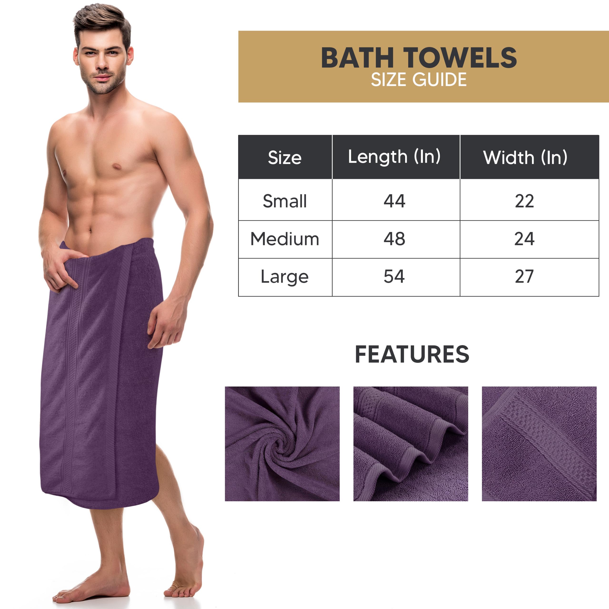 Utopia Towels plum quick-dry 27x54 bath towel shown for fast routines.