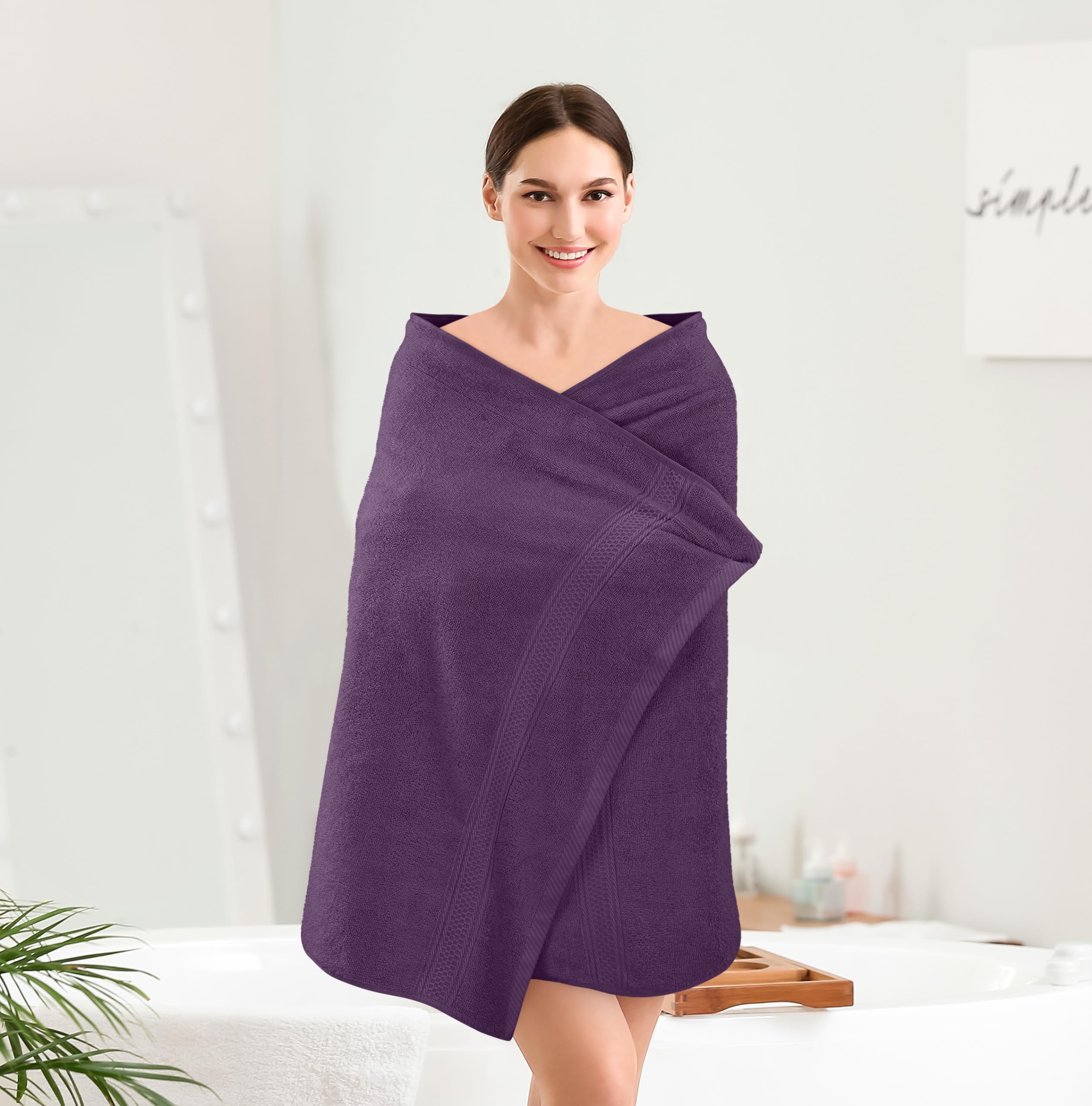 Utopia Towels plum towel remaining plush after machine washing.