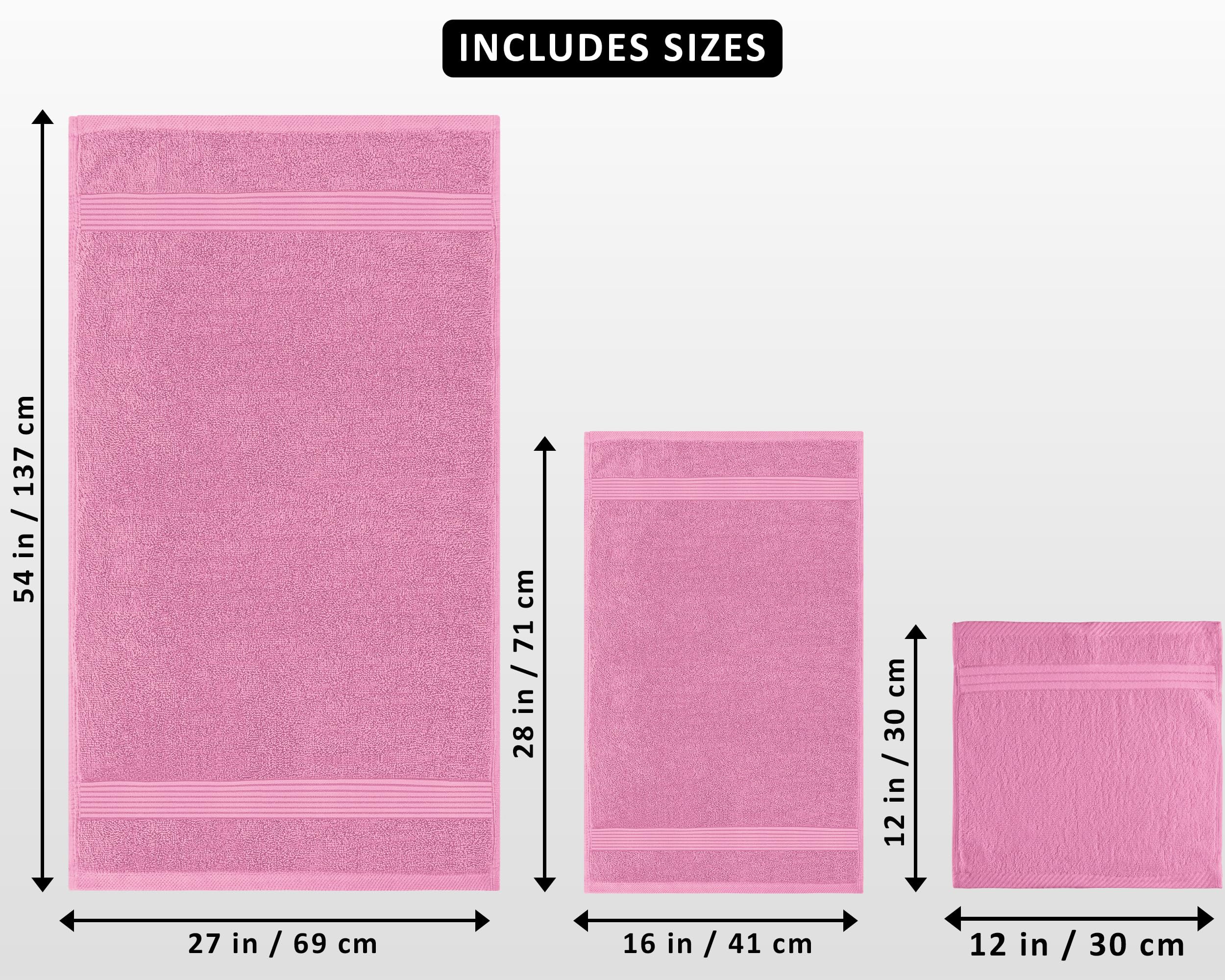 Utopia Towels premium bath towel rolled pink, showcasing compact storage and quick grab.