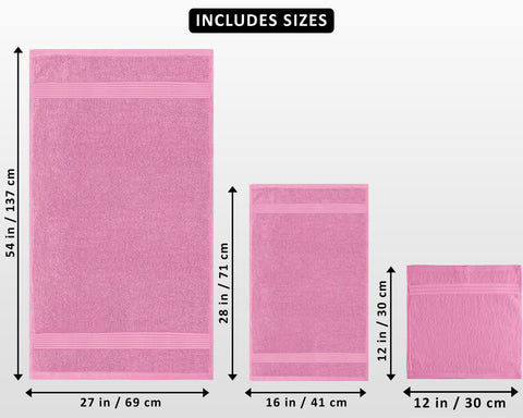Utopia Towels premium bath towel rolled pink, showcasing compact storage and quick grab.