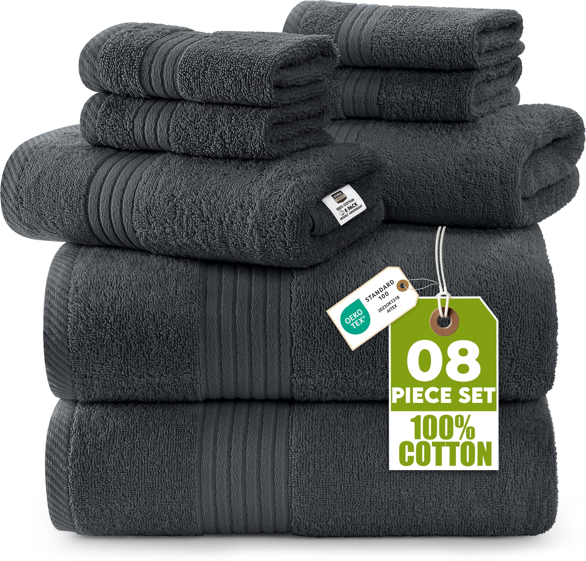 Utopia Towels premium bath towels with high absorbency for quick drying
