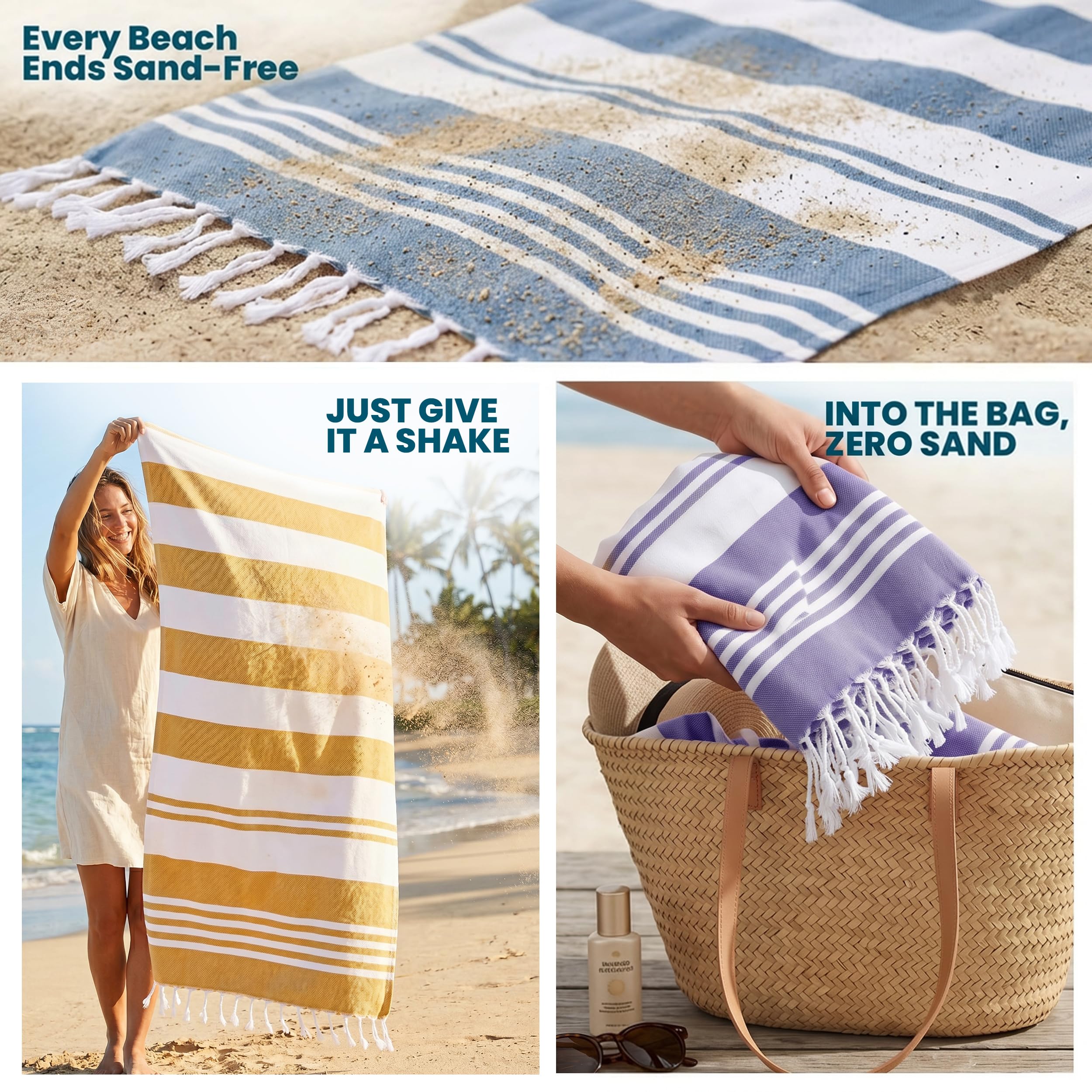 Utopia Towels quick-dry cotton fabric dries fast after swimming.