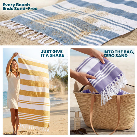 Utopia Towels quick-dry cotton fabric dries fast after swimming.