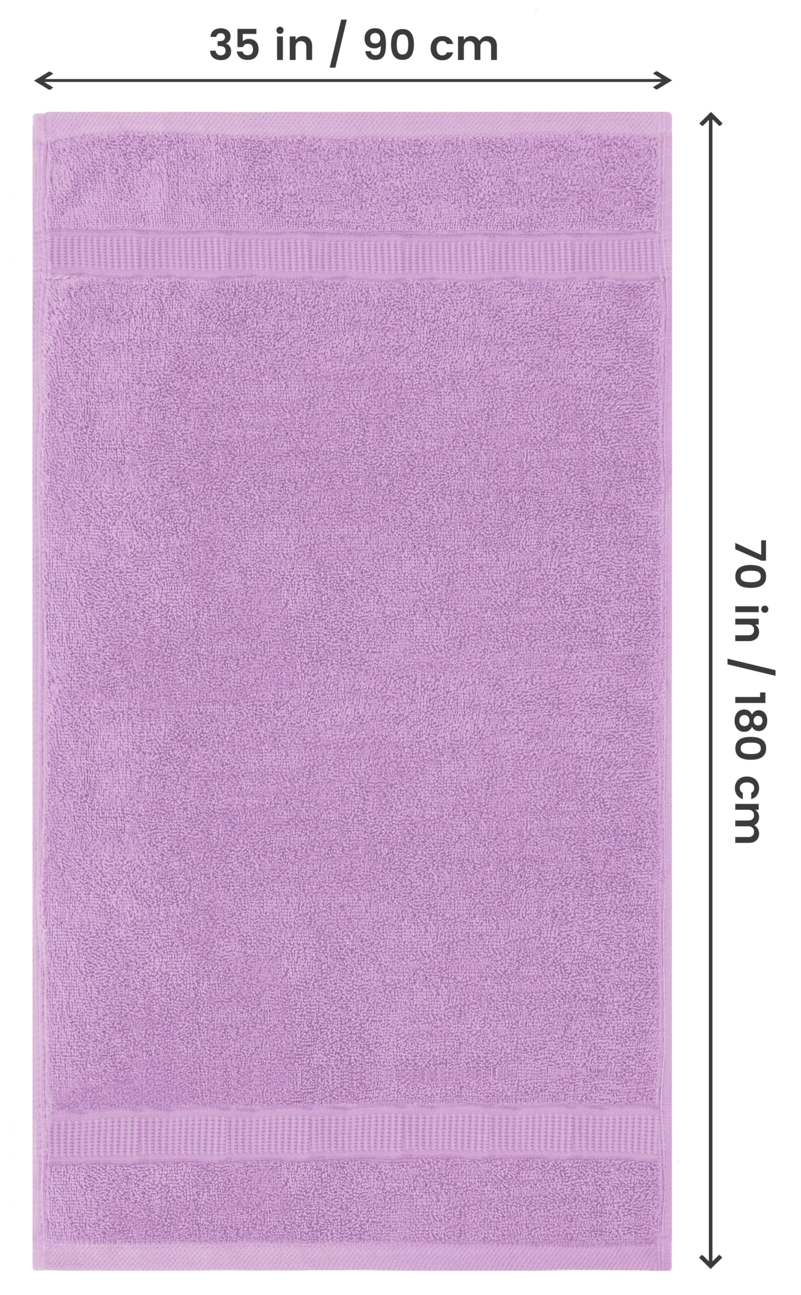 Utopia Towels ring-spun cotton feels soft and highly absorbent for fast drying.