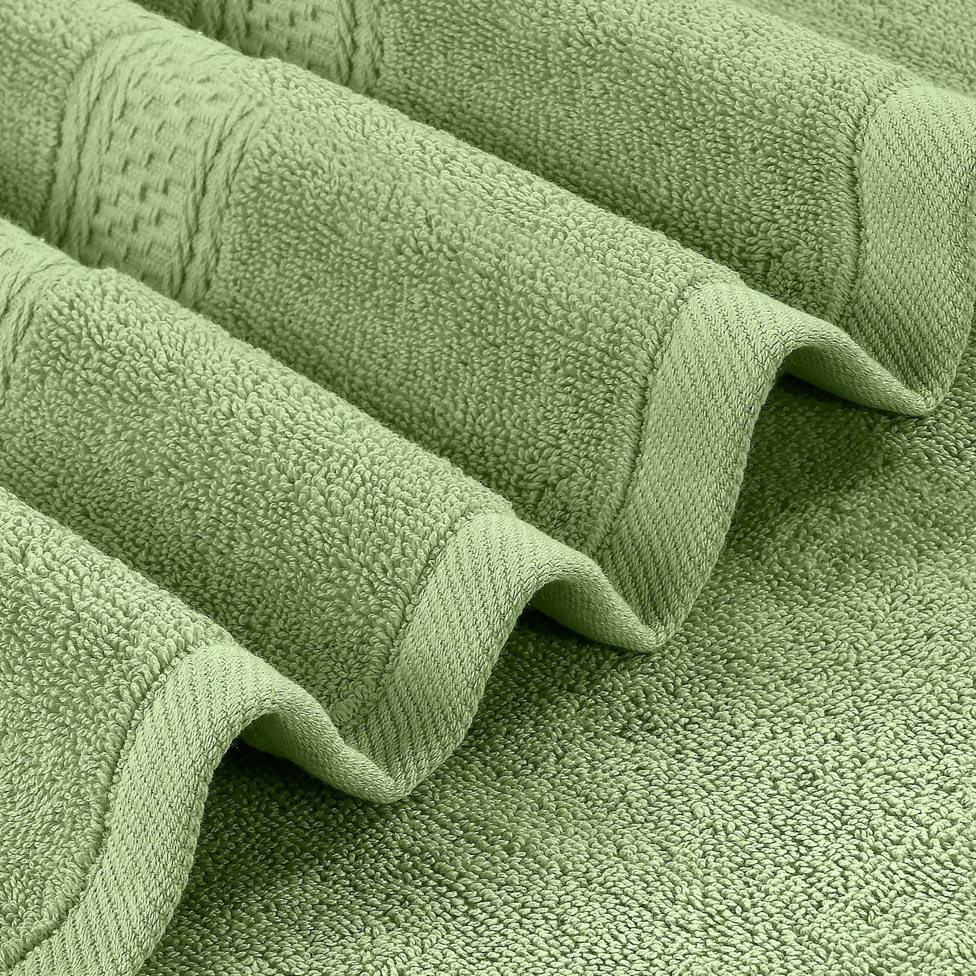 Utopia Towels sage green shade adds a serene accent to bathrooms and gyms.