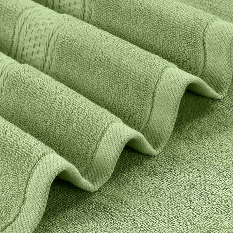 Utopia Towels sage green shade adds a serene accent to bathrooms and gyms.