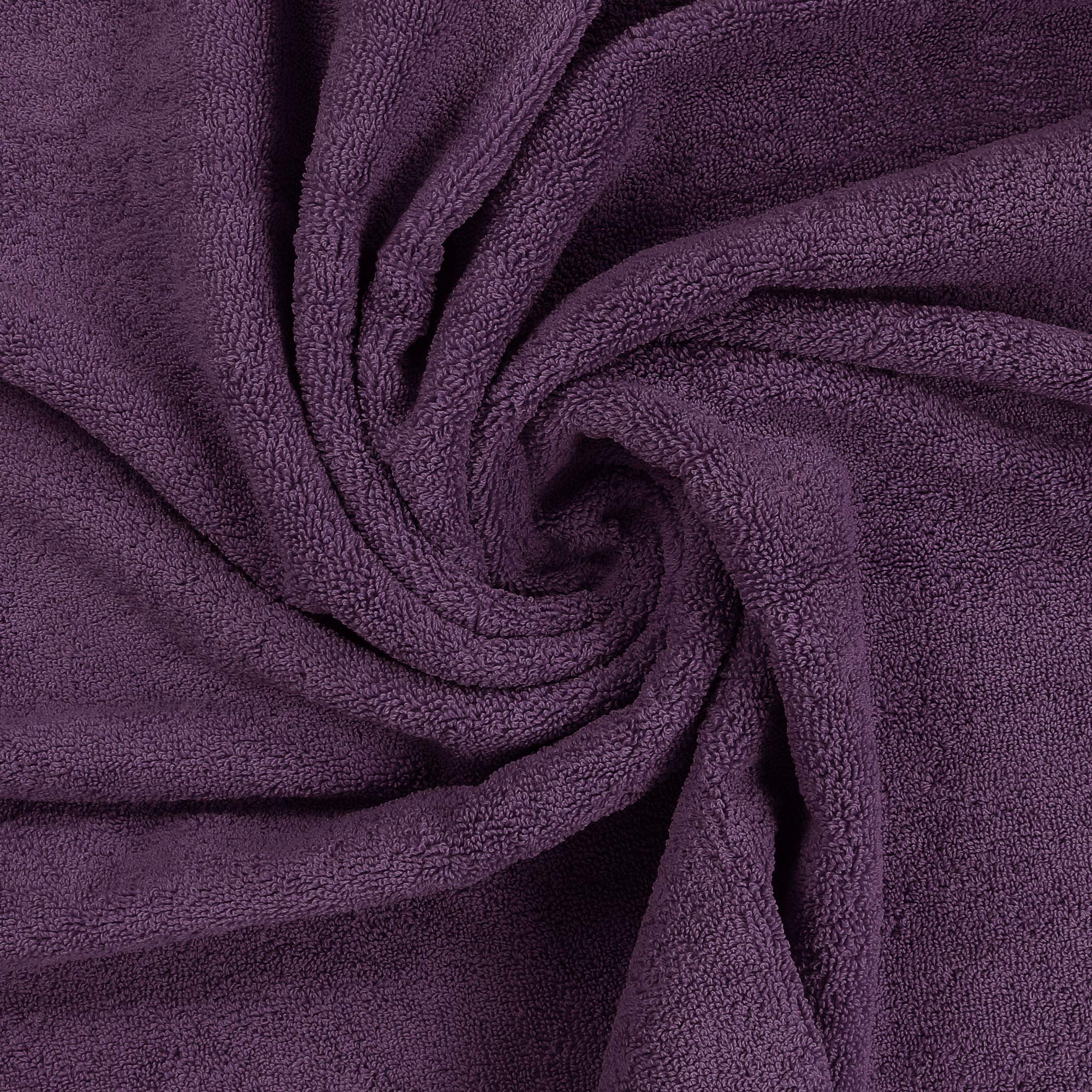 Utopia Towels plum towel set in a bathroom accenting hotel-style luxury