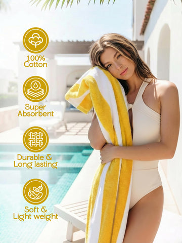 Utopia Towels pack of four, versatile for beach, pool, and home use