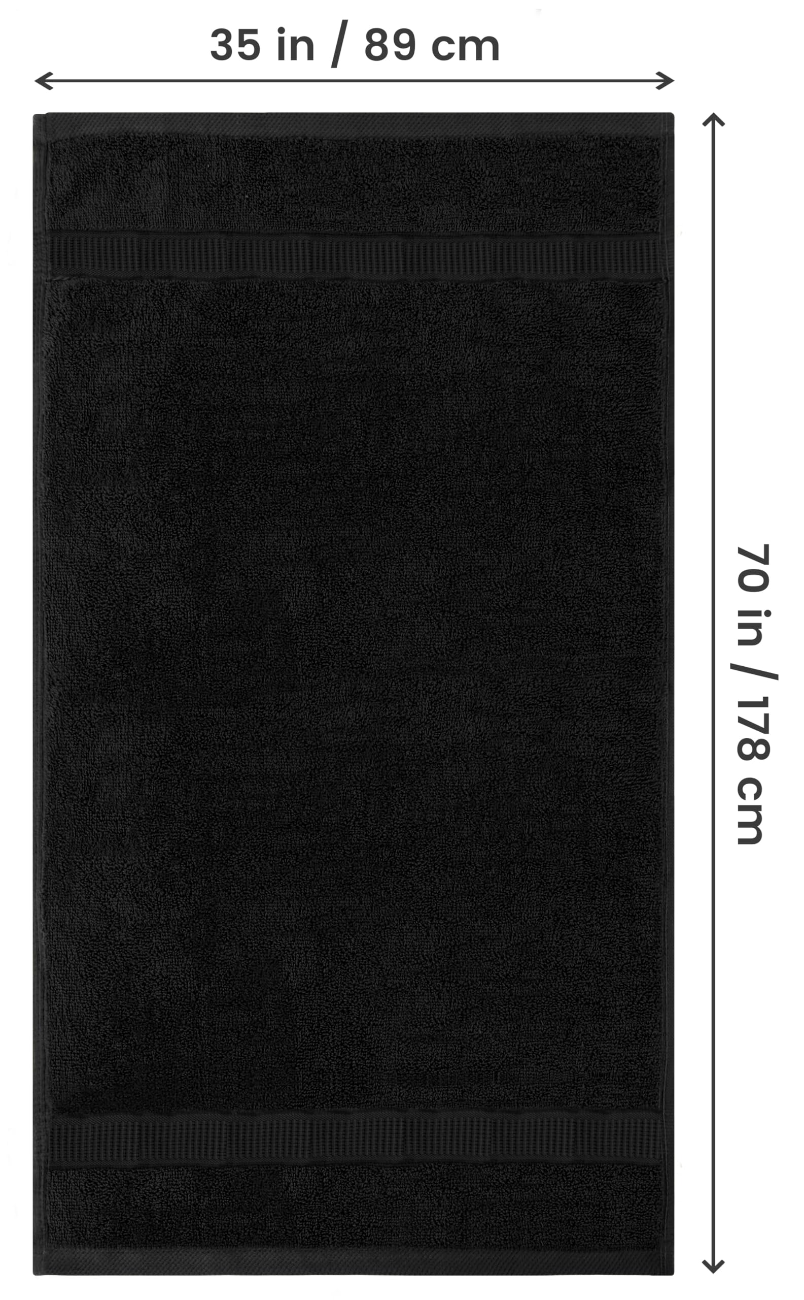 Two-pack bath sheets by Utopia Towels laid flat for size comparison.