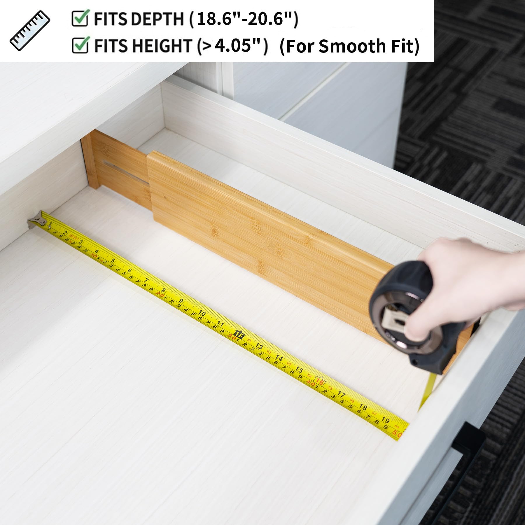 Ideal for kitchen, bathroom, bedroom, or office organization