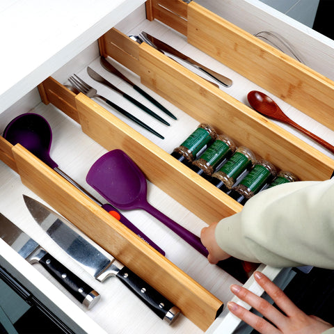 Non-slip end pads protect your drawer surfaces