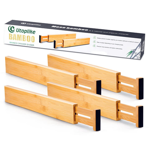 Utoplike divider in a bathroom vanity for cosmetics and small items.