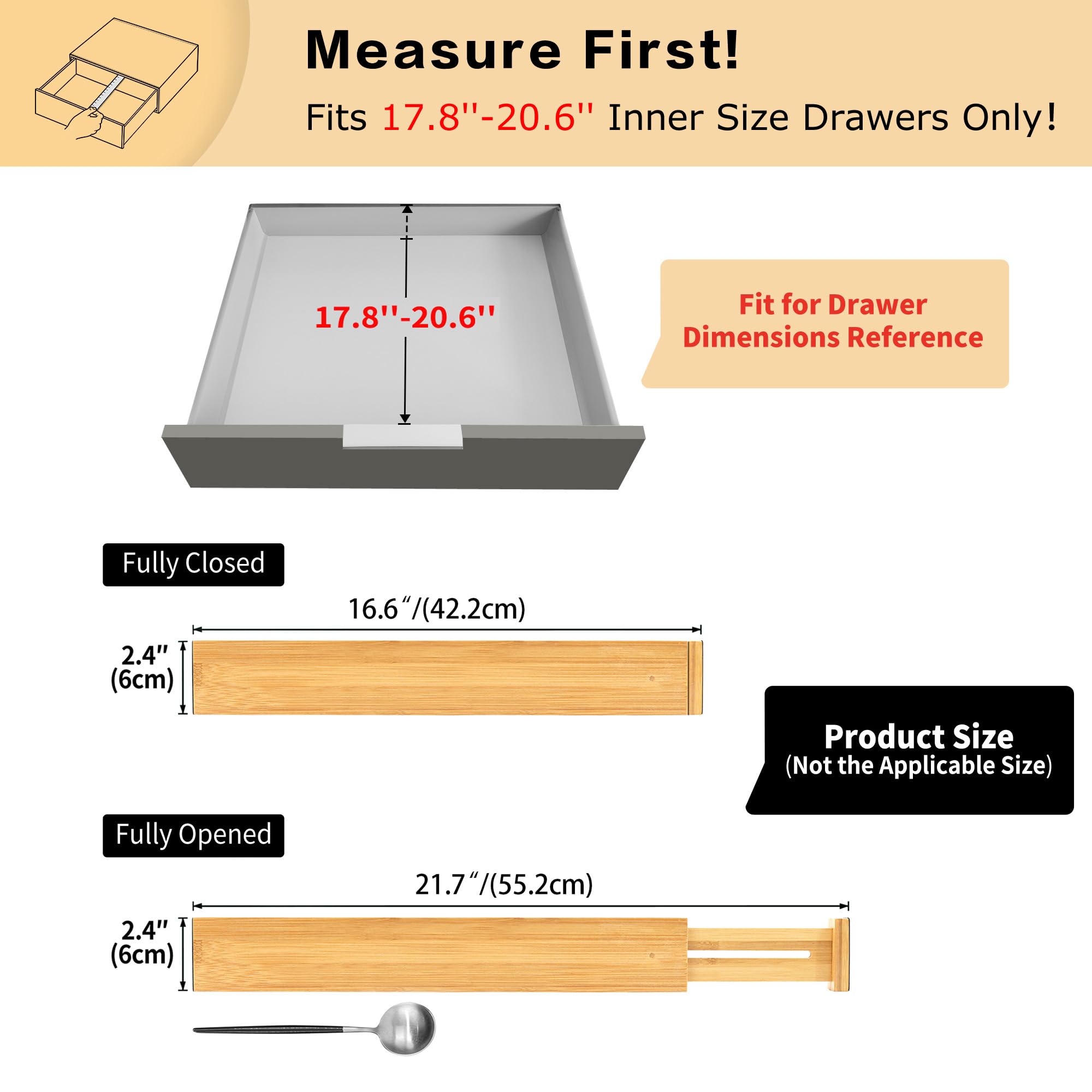 Utoplike adjustable spring-loaded divider illustrating easy one-handed placement.