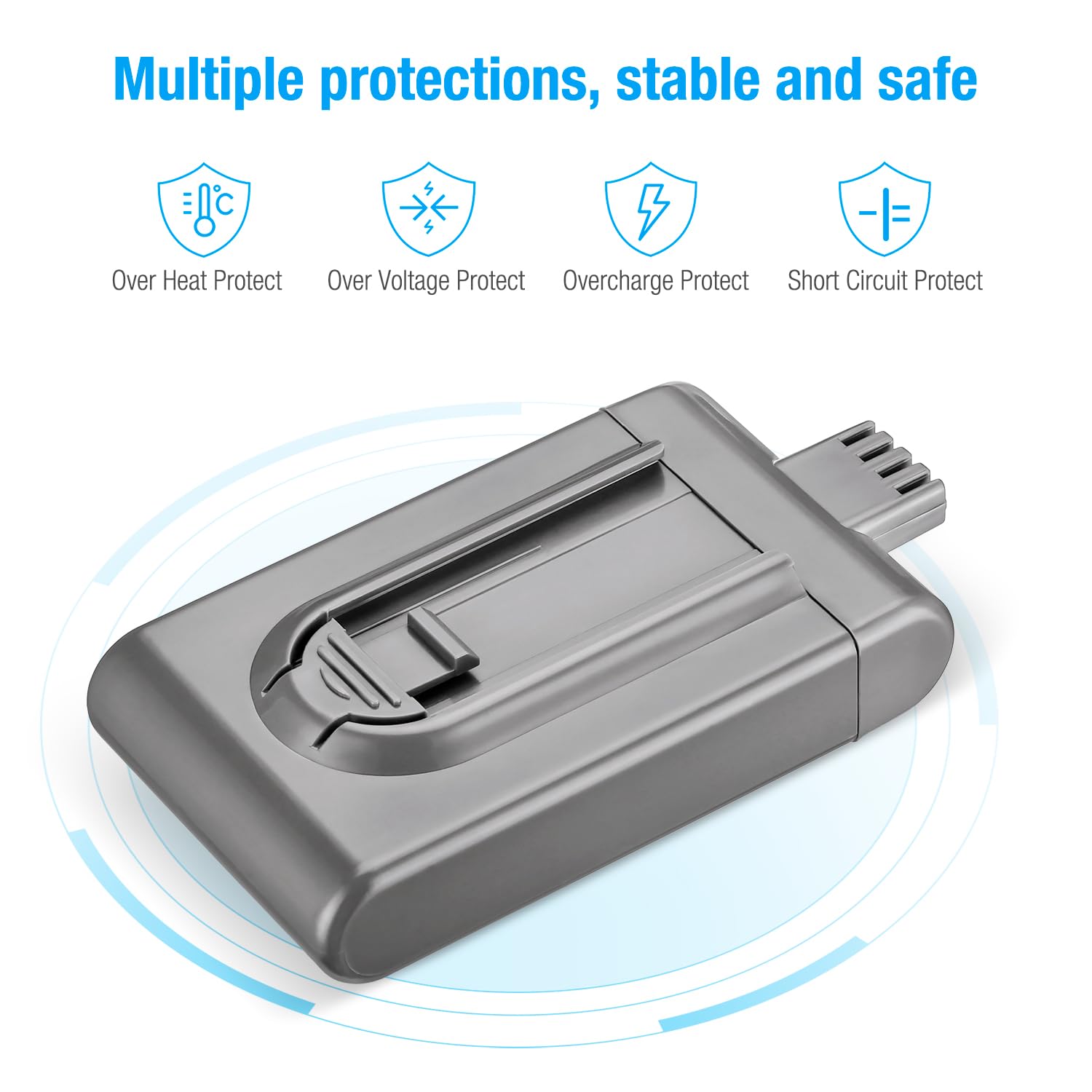 UTRBATT 21.6V battery packaging ready for convenient replacement