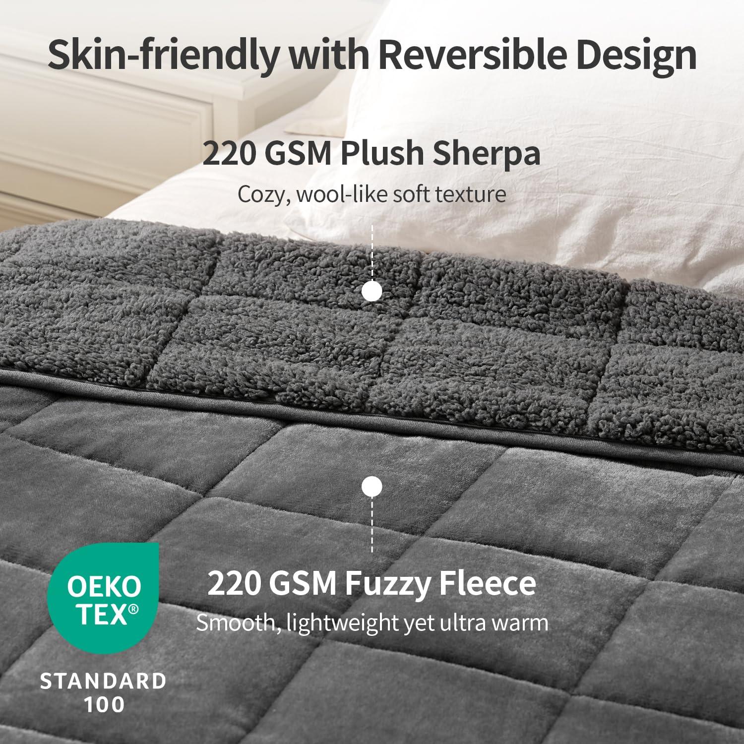 Uttermara queen-size 60x80 gray blanket for relaxing nights