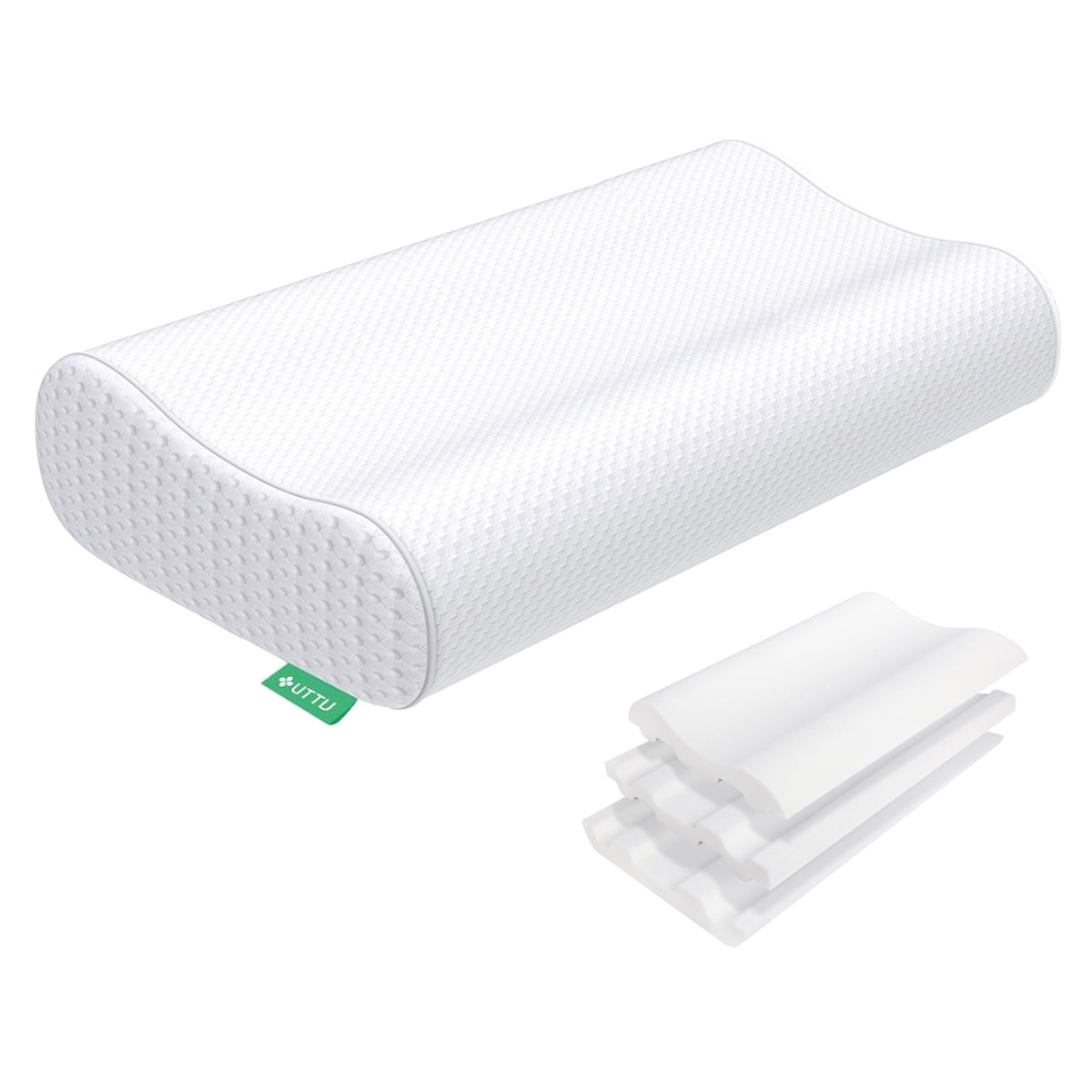 UTTU Cervical Pillow high contour supports neck alignment for back or side sleepers