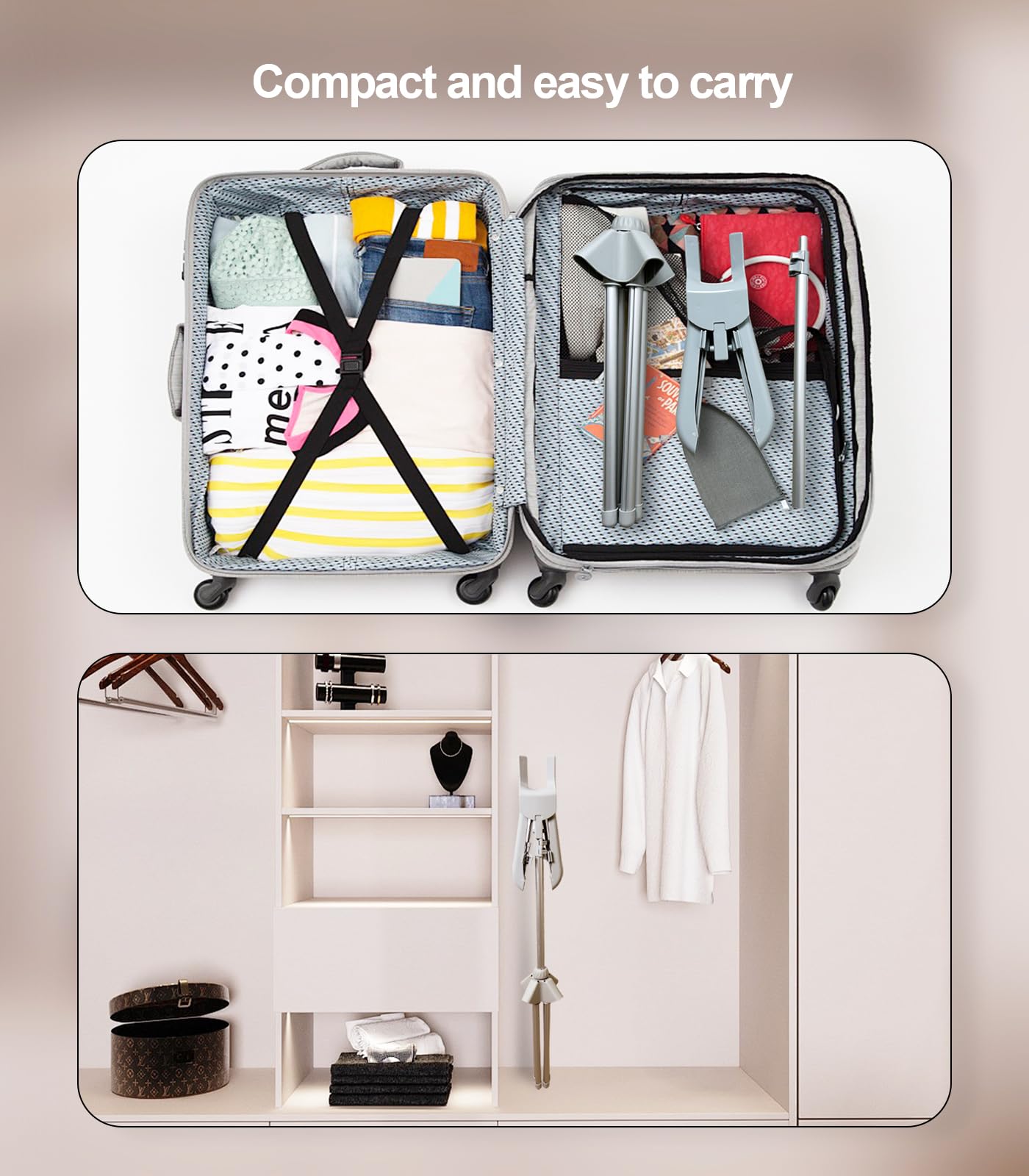 UUFCTY adjustable-height steamer for shirts, dresses, and trousers