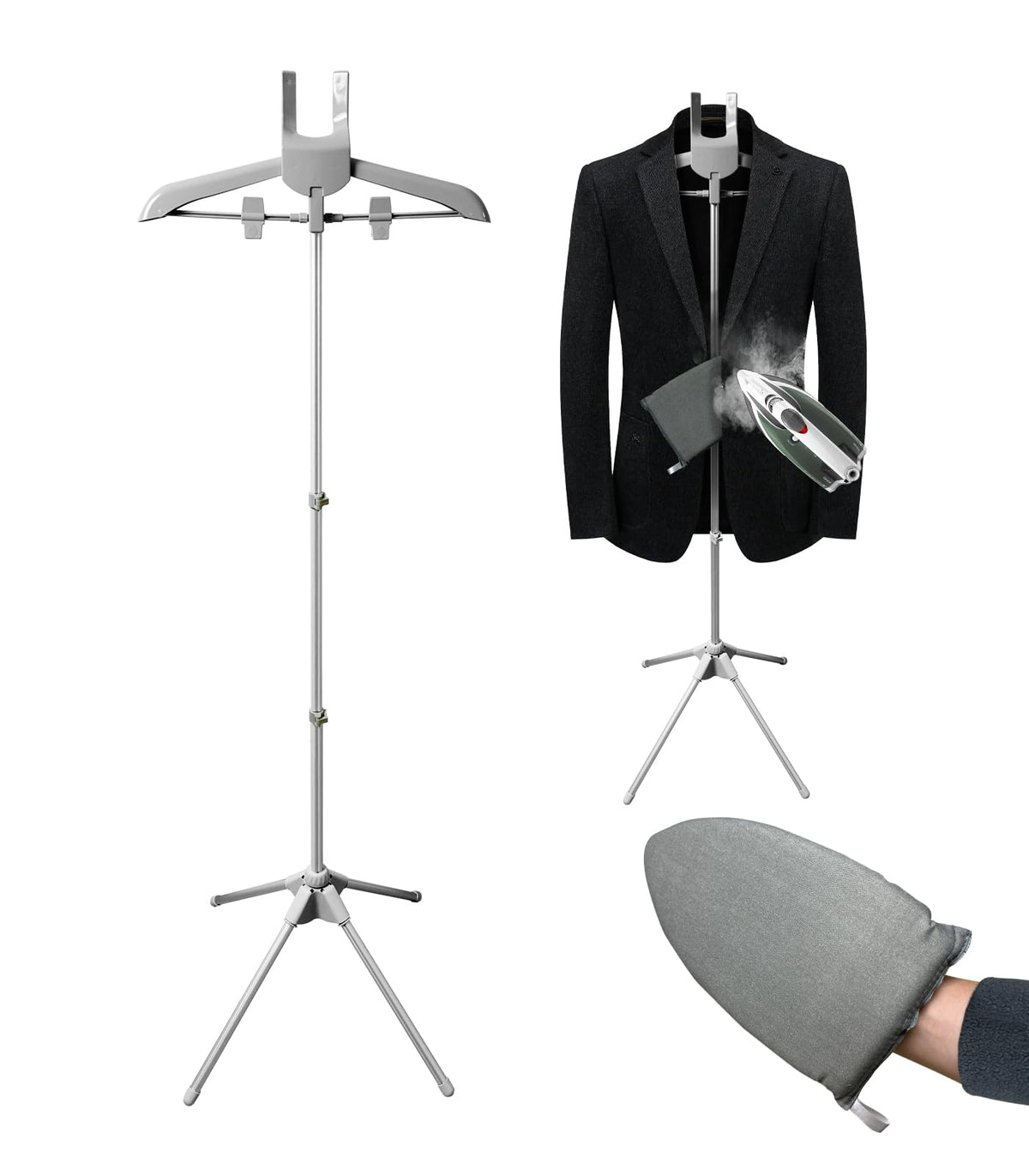 UUFCTY garment steamer hanger stand for wrinkle-free fabrics at home