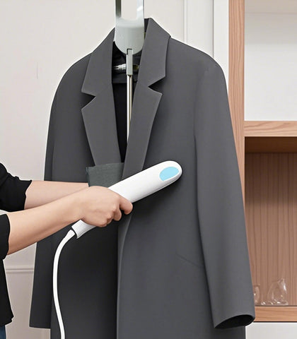 UUFCTY ironing glove with steamer stand supporting smooth, ready-to-wear garments