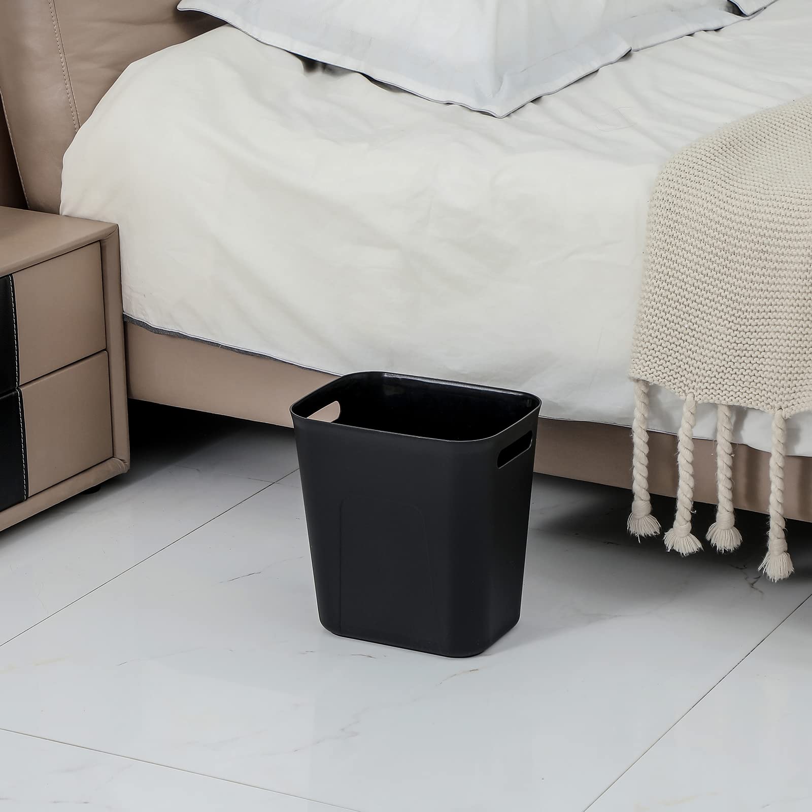 UUJOLY rectangular trash can suited for bathrooms, kitchens, and offices.