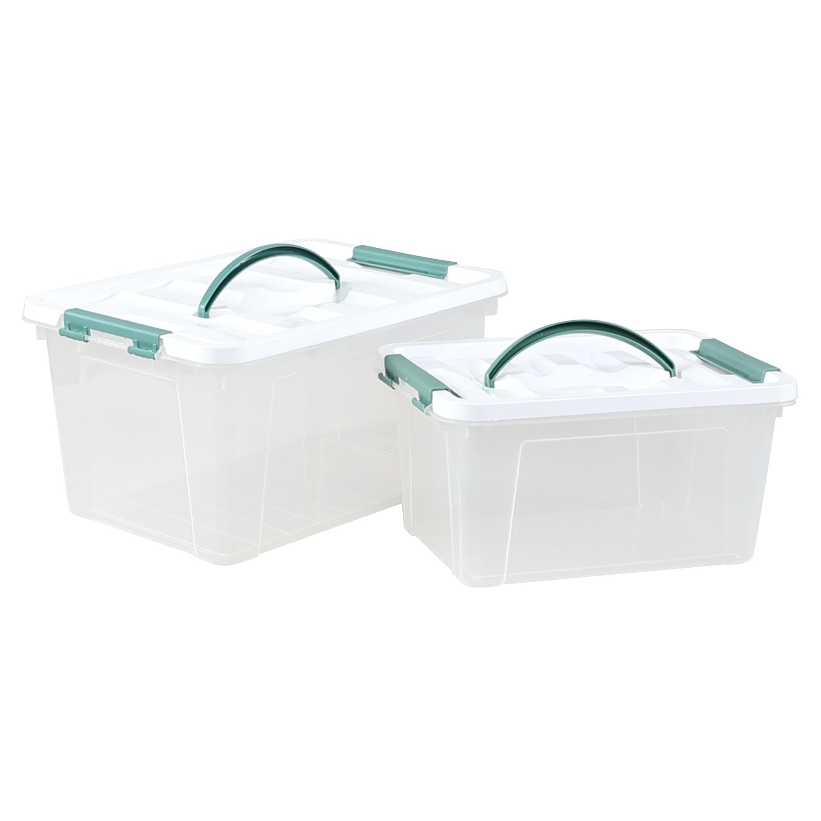 Uumitty stackable clear bin for quick item checks and space saving.