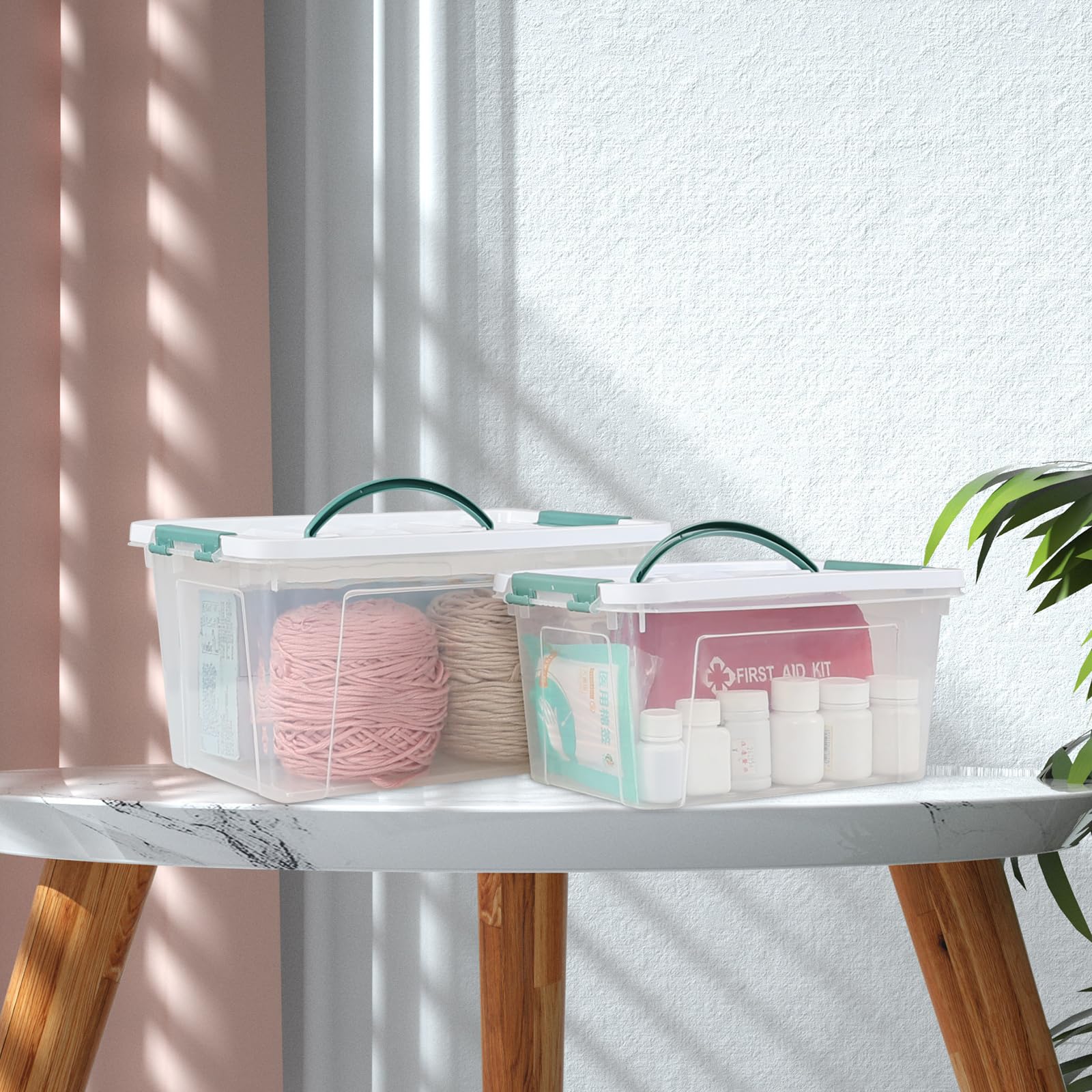 Uumitty transparent storage box enhances visibility for snacks, tools, cosmetics, and crafts.