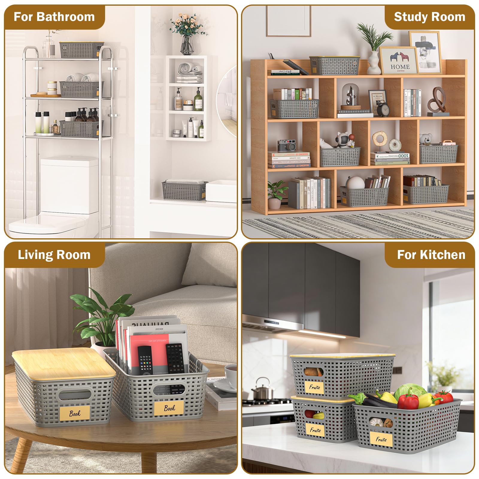 Uvellgift set includes 12 adhesive kraft labels for quick labeling.