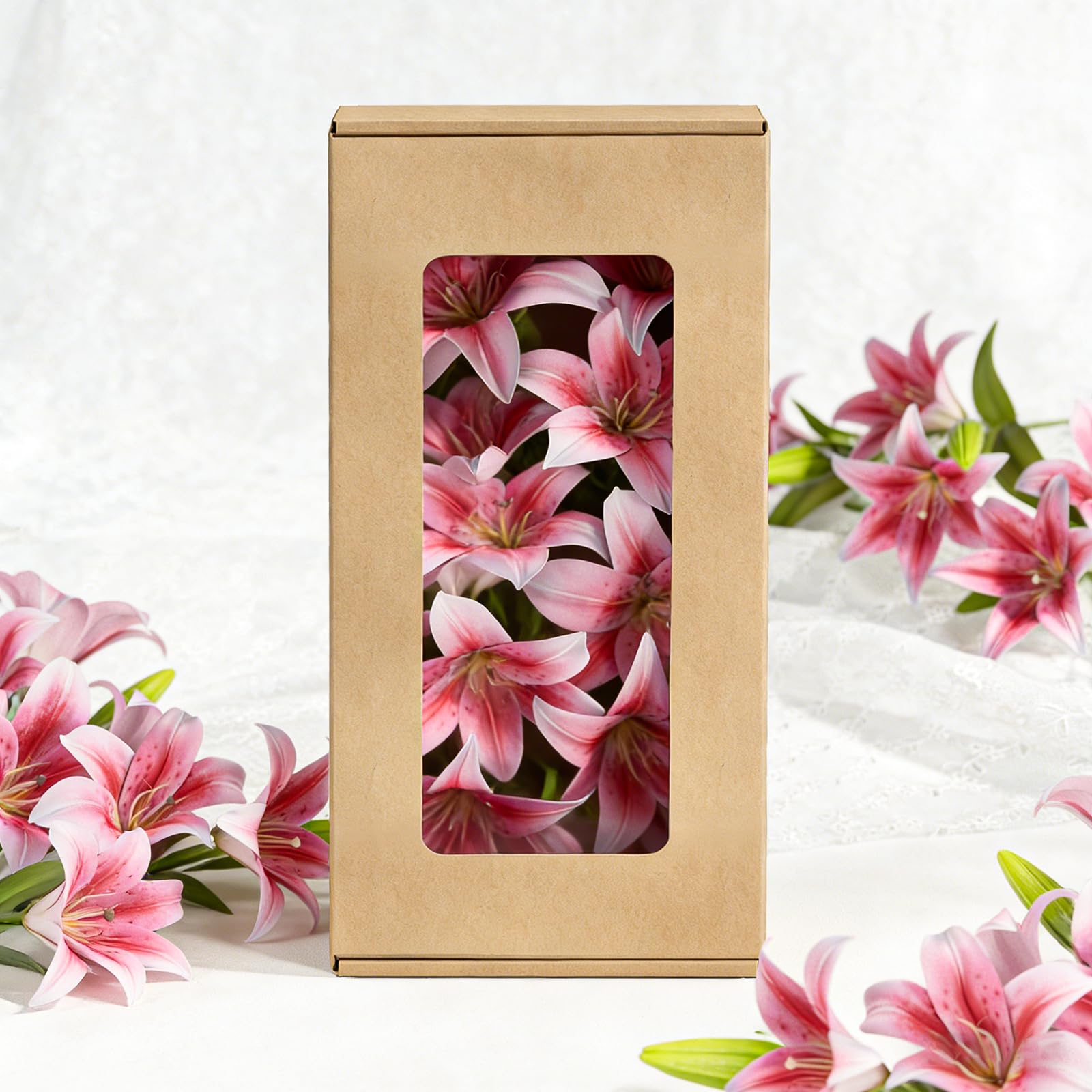 Uven Traoqq artificial lilies with 6 buds for versatile centerpiece creation.