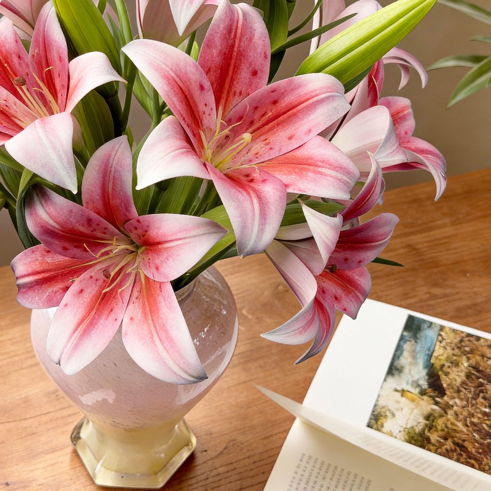 Uven Traoqq pink tiger lilies add vibrant color without maintenance.