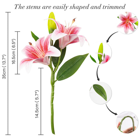 Uven Traoqq lifelike petals and leaf veins enhance realism in faux florals.